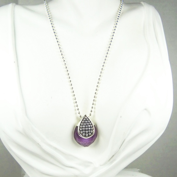 LAGOS Maya Caviar Sterling & Charoite Pendant Necklace - Picture 4 of 10